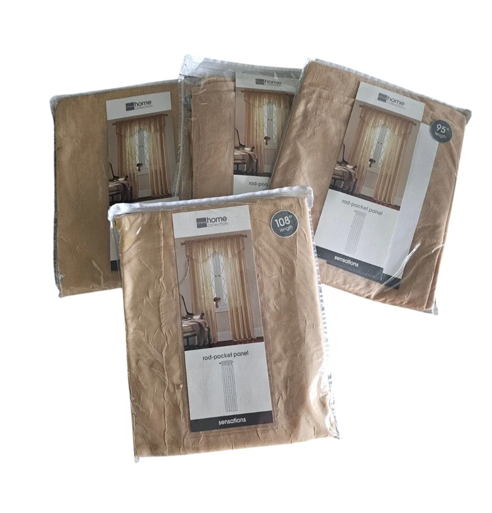 JCPenney Home Sensations curtain panel Lot of 4 Gold NEW